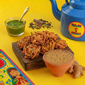 Kanda Bhajiya & 2 Kullad Chai Combo