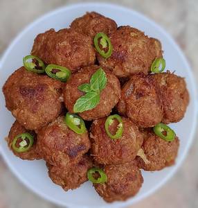 Chicken Goli Kabab ( 8 Pic ) With Salan + Green Chatni