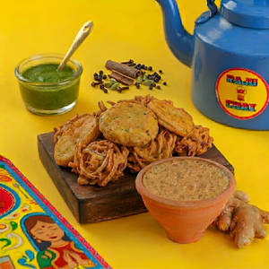 Mix Bhajiya & 2 Kullad Chai Combo