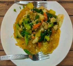Pan Fried Noodles [Chicken]