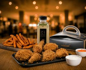 Murgabox Split - 6pcs + Free Fries (Serves 2-3), 0.5L Mint