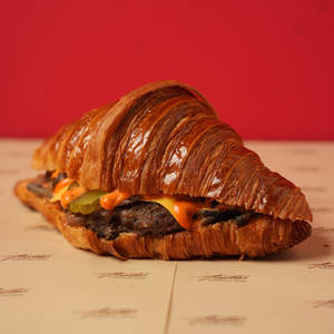 Croissant Beef Burger