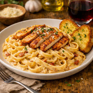 Peri Peri Chicken Carbonara Pasta