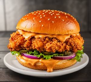 Fried chicken burger