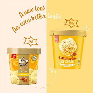 Kwality Wall's Butterscotch Ice Cream Tub 700ml
