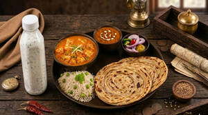 Shahi Paneer Thali Meal + Tadka Chaach Combo