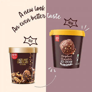 Kwality Wall's Hazelnut Ice Cream Tub 500ml