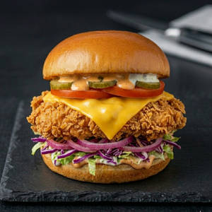 Chicken Cheese Burger (creamy, Cheesy, Mildly Spicy)