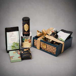 Gourmet Tray Hamper With Cookies, Chocolates, Nuts & Tea | ZOROY