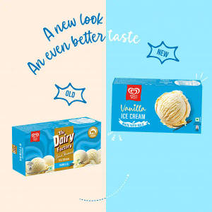 Kwality Wall's Vanilla Ice Cream Party Pack (700ml X 2)