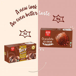 Kwality Wall's Chocolate Ice Cream Party Pack (700ml X 2)