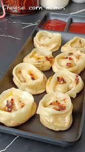 Comn and cheese chilli garlic momo