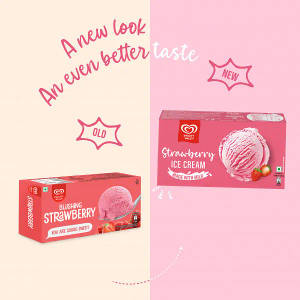 Kwality Wall's Strawberry Ice Cream Party Pack 700ml
