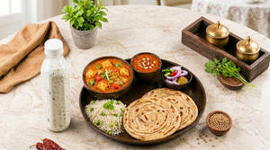Kadahi Paneer Thali Meal + Tadka Chaach Combo