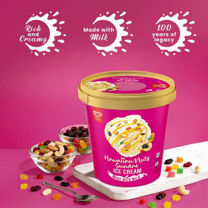 Hawaiian Nuts Sundae Ice Cream Tub 700 Ml