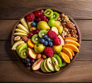 Fruit salad with dry fruits