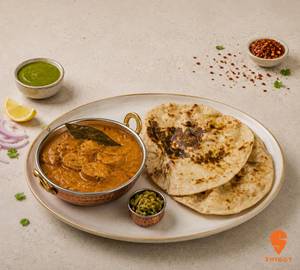 Gravy Chaap and 2 Butter Roti