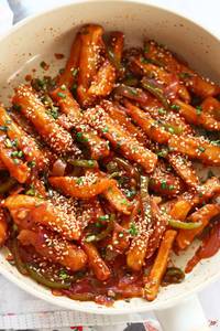 Chilli Potateo + Veg Chowmin (Half)