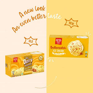 Kwality Wall's Butterscotch Ice Cream Party Pack (700ml X 2)