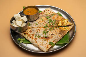 Paneer Veechu Parotta With Veg Gravy