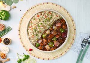 Chicken Schezwan Pepper Fried Rice With Gravy