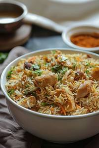 Chicken Dum Biryani With Aloo & Raita ( 1 Box ) Approx 650 Gram
