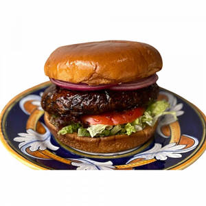 Mushroom Rogan Josh Burger