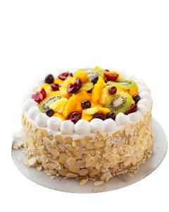 Eggless Fresh Fruit Cake