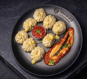 Melt Cheese Corn Momos [6 Pieces]