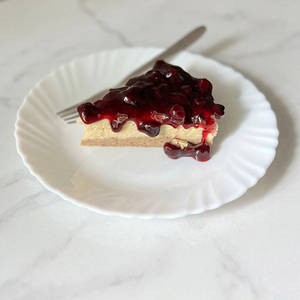 Blueberry Vegan Baked Gluten Free Cheesecake