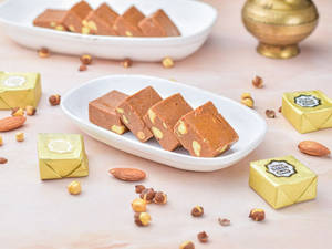 Roasted Chana Badam Barfi