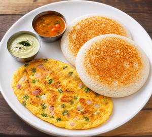 2 Kal Dosa & 1 Egg Omelette [🌙 Midnight Hunger Combo ]