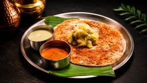 Open Butter Masala Dosa