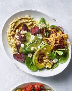 Hummus Beetroot Avocado Salad