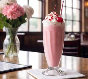 Strawberry Pink Paradise Milkshake [350 Ml]