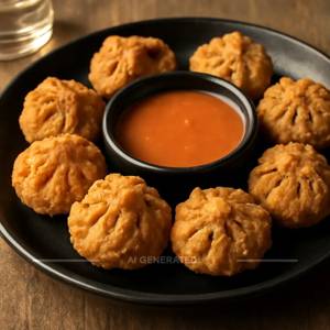 Veg Kurkure Momos [8 Pieces]