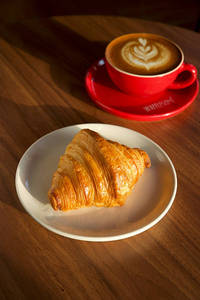 Cappuccino And Butter Croissant