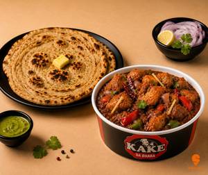 Kadai Chicken [Half] + 2 Laccha Paratha