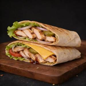 BBQ Grilled Chicken & Cheese Wrap