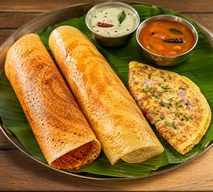 Podi Dosa and Ghee Dosa Powder Combo with Egg Omelette
