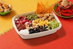Creamy White Roasted Chicken Burrito Bowl