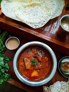 3 Appam With Mutton Curry (250ml)