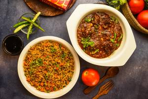 Fried Rice + Manchurian Gravy