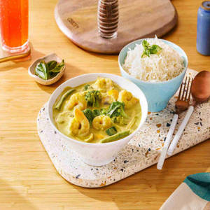 Thai Green Curry With Rice (Prawn)