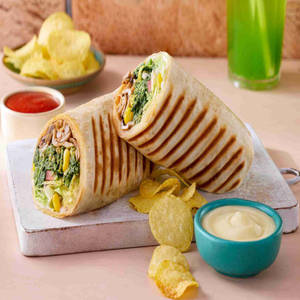 Mushroom Cheese Corn & Spinach Wrap