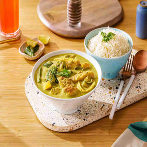 Thai Green Curry With Rice (Fish)