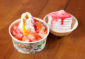Cake And Fruit Sundae