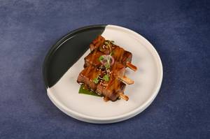 Soy Honey Pork Belly Skewers
