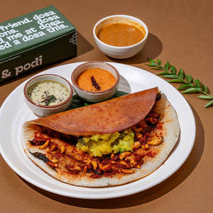 Garlic Ghee Roast Masala Dosa