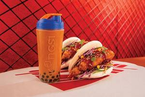 Classic Thai Tea + Seoul Street Chiken Bao Combo